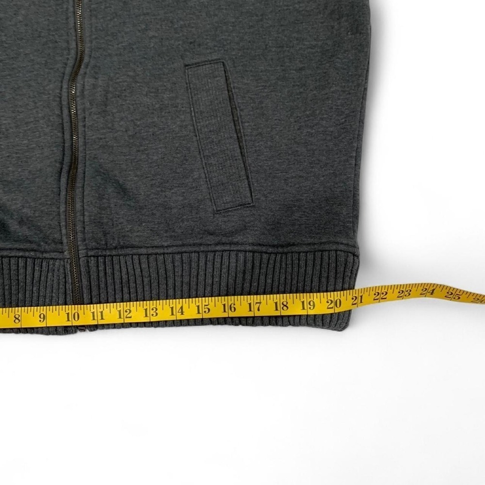 Apt. 9 Mens Full Zip Mock Neck Fleece Sweatshirt Charcoal Gray XL RN73277 - Picture 8 of 8